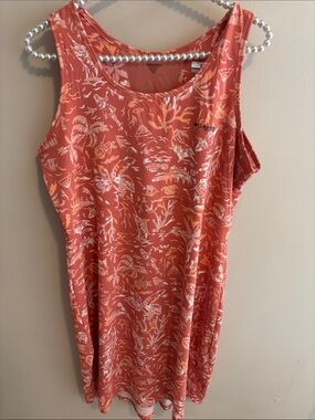 Columbia PFG Freezer Dress Womens XL Coral Pink Novelty Martini Fish Print